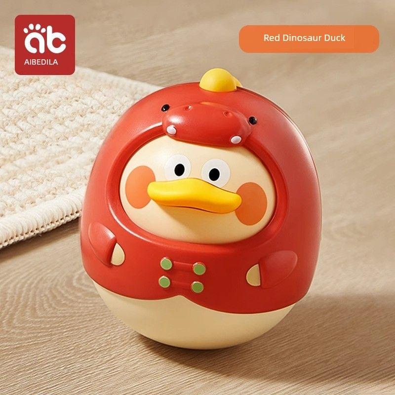 

Baby Toys Handbell Newborn Toddler Meeting Gift Box Baby Grip Training Biteable 0-3-June 1 Year Old One Red Dinosaur Duck