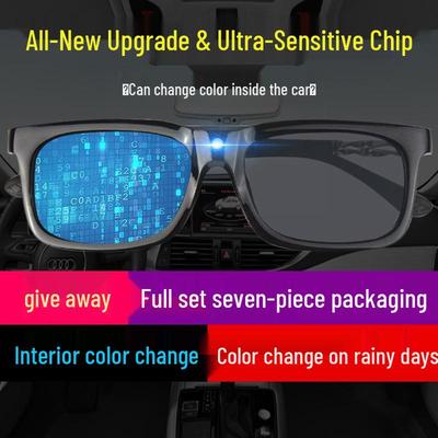 Smart Polarized Sunglasses: Light-Sensitive Color-Changing, 0.1s High-Speed for Cycling, Fishing, Driving.