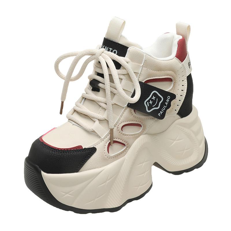 Inner Heightening Thick-soled Small Dad Shoes Versatile High-heeled Sneakers