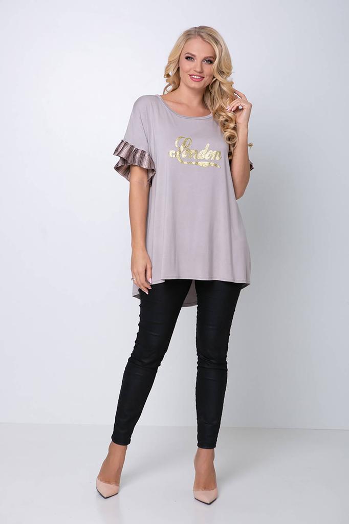 T-Shirt mit Rüschen an den Ärmeln Tatiana LONDON