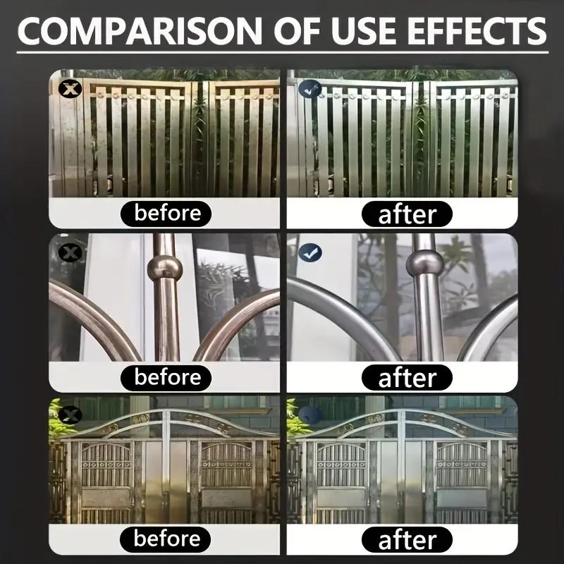 Universeller Metallrostentferner - Multifunktionelles Rostumwandlungs- und Restaurierungsspray geeignet für Eisengeländer, Werkzeuge, Geräte