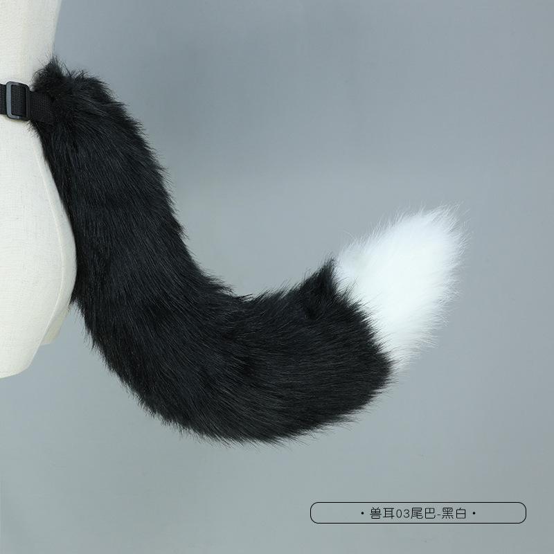Handmade Simulation Beast Tail Cute Cosplay Dress Up Comic Show Fashion Accessories Handmade Plush Fox Tail