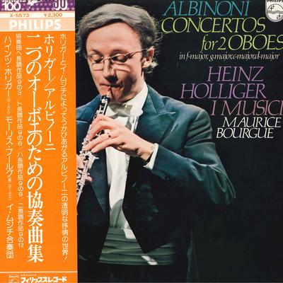 LP Record HEINZ HOLLIGER(OBOE)/MAURICE BOURGU - Albinoni/Concertos For 2 Oboes X5573 PHILIPS 1974 Japan Obi Classical Used