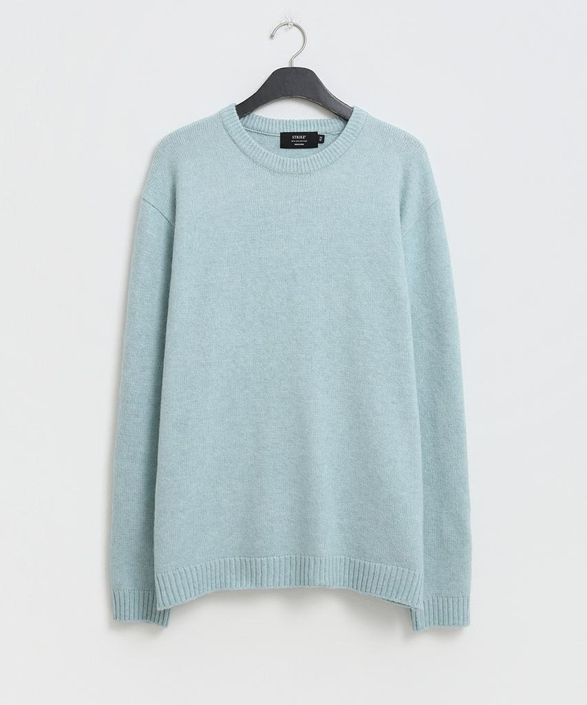 Seuteulaikeu Fine Blend Classic Crew Neck Knit (Mint Blue)