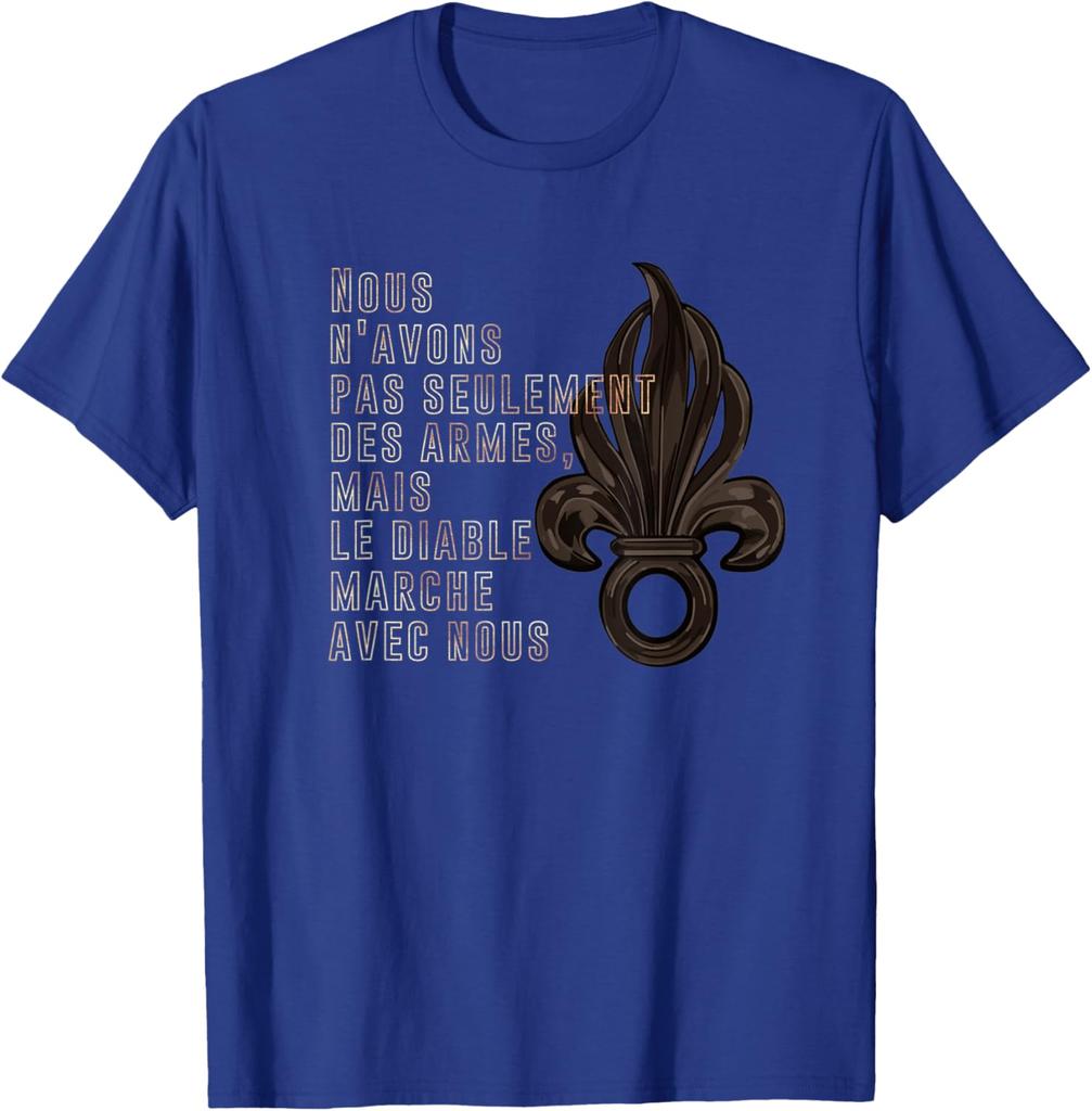 French Legion Song Quote  2nd REP Men TShirt Short Sleeve Casual 100 Cotton Shirt