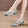 Women Cute Sweet High Quality Green Slip On Heel Pumps for Party Ladies Casual Comfort Shoes