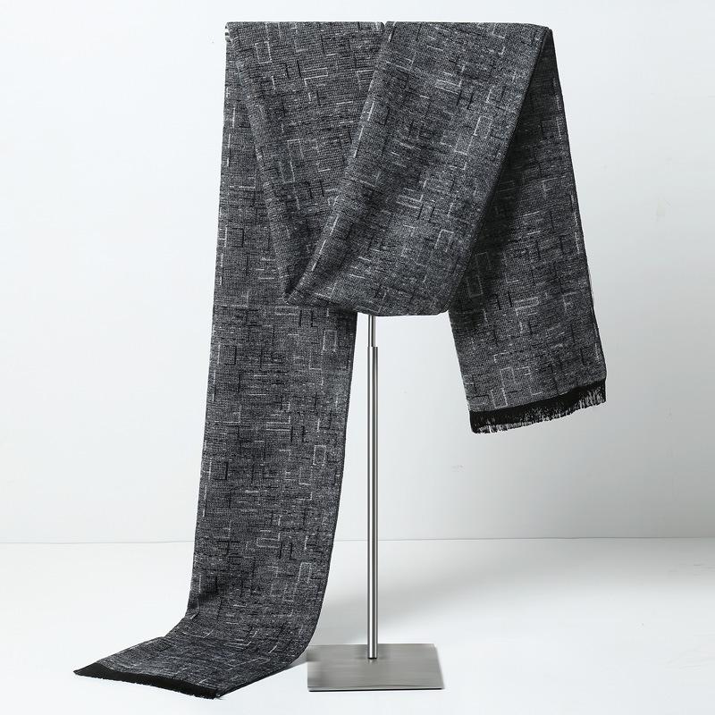 Men's Winter Plaid Imitation Cashmere Scarf - Warm, Casual Accessory