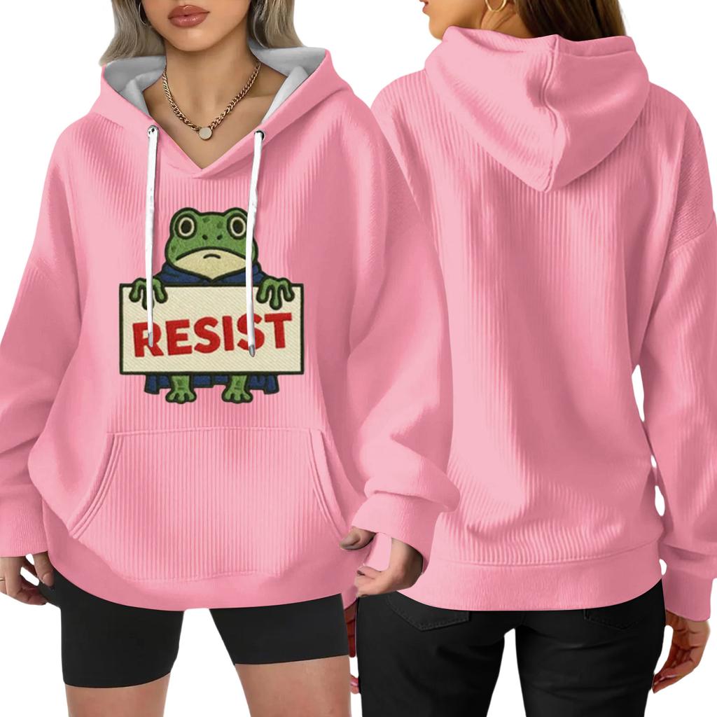 Women's Fashion Casual Long Sleeve Loose Printed Pullover Sports Long Sleeve Sweatshirt