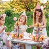 Honeydak 3 Tier Fairy Party Cupcake Stand Decorations Fairy Theme Cupcake Holder Decorations Wing Ballet Dancer Dessert Tower for Kids Party Birthday