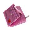 Creative Lady's Purse Laser PU Leather Embroidery Bank Card Bag Card Cover Buckle Zip Change Purse.