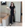 Temperament Royal sister evening dress toast suit flying sleeves long fishtail thin noble temperament sexy split dress tide
