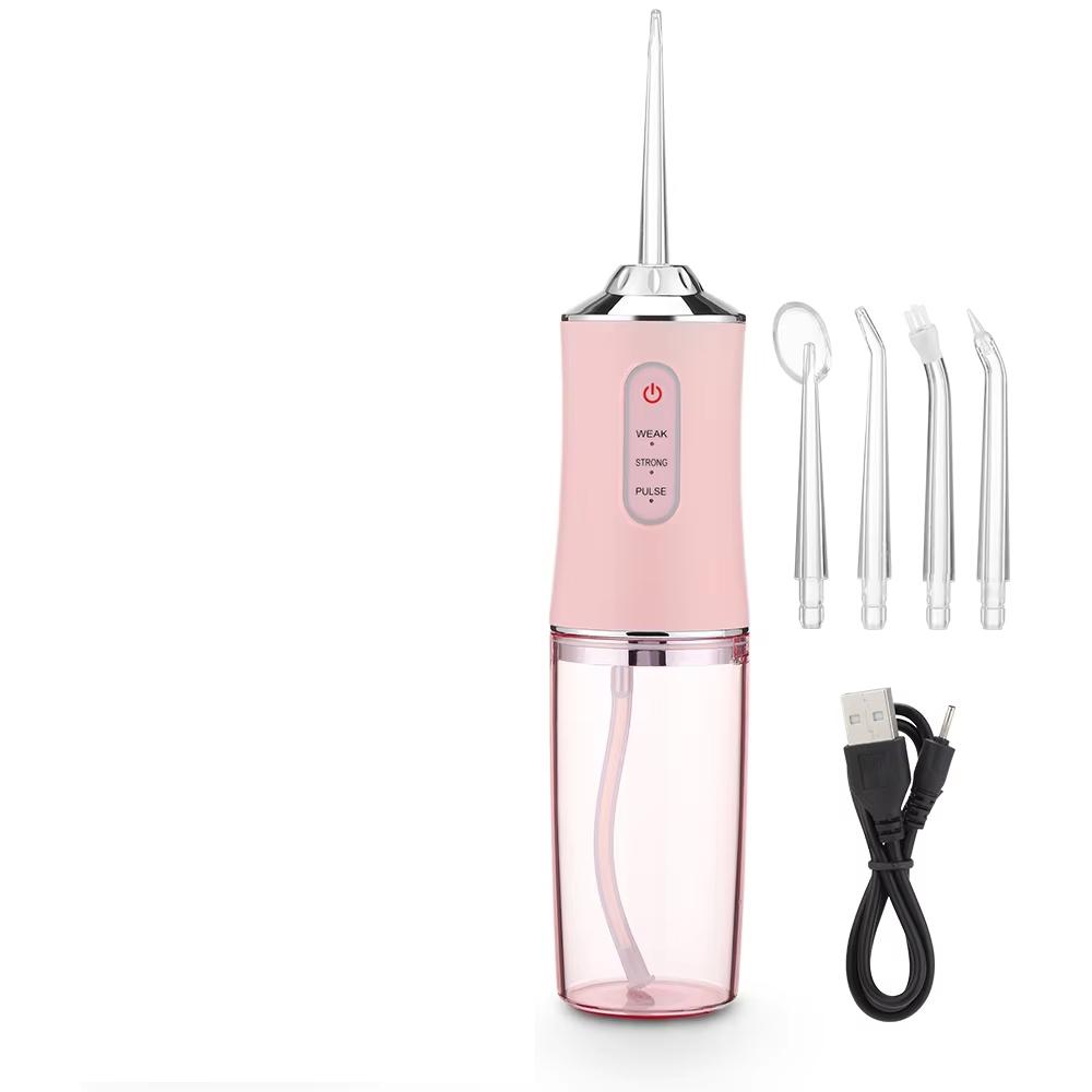 

Portable Dental Water Flosser Oral Irrigator USB Rechargeable Water Floss Jet Tooth Pick 8 Tips 220ml Mouth washing machine
