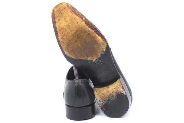 Handmade In Australia / Joseph Uzumcu Vintage Leather V-Front Plain Toe Shoes Black /7 / 25.5cm/(USED)