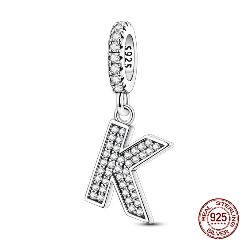 Original A-Z Beads 100% Copper 26 Letter Charms Fitoriginal Bracelet Diy Jewelry Making Women Gift
