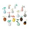 Ceramics Vase Fridge Magnet DIY Porcelain Vase Refrigerator Magnet 3D Vase Decoration Magnet for Air Conditioners Fridge House