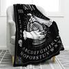 Ouija Board Decke Gothic Hexe Geschenk für Halloween Sonne Mond Skelett Schädel Horror Gruselig für Deko Tagesdecken Schwarz 50"x60"