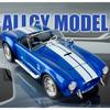 1/22 Ford Shelby Cobra 427 S/C Alloy Car Model Sound and Light Pull Back Children's Toy Collectibles Birthday Gift