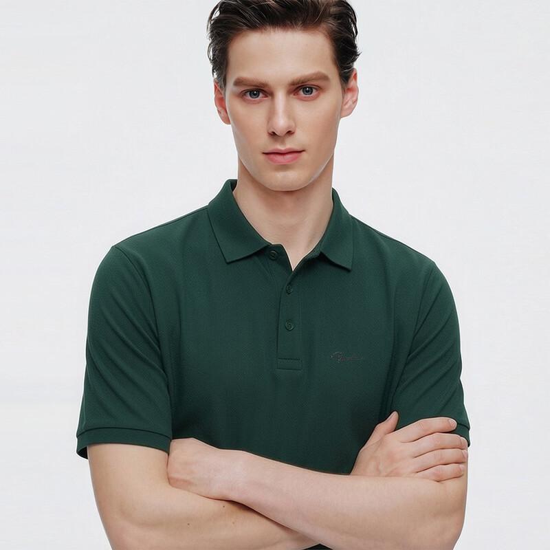 Shanshan Men's 100% Liquid Ammonia Cotton Short Sleeve Polo Shirt