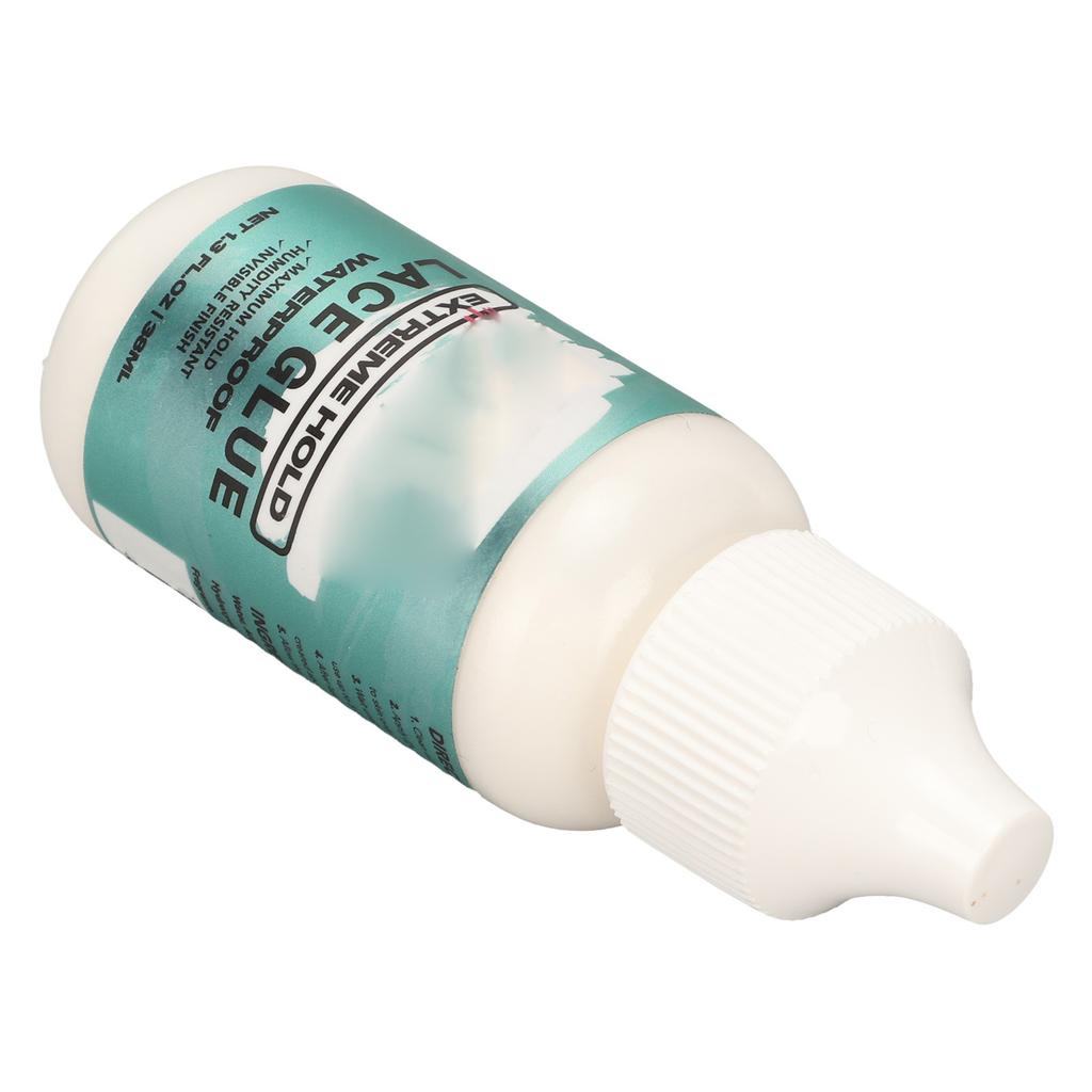 Colla per Parrucca in Pizzo Forte Adesione Capelli Falsi Toupet Adesivo Colla Traslucida Bianco Crema 38ml