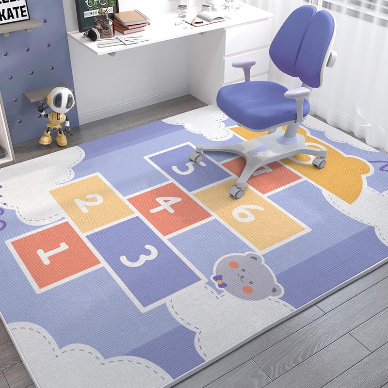Thick Cartoon Astronaut Area Rug – Non-slip, Insulated Carpet for Children's Rooms & Living Areas