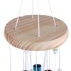 Colorful Metal Wind Chimes Wooden Top Hanging Decor With Flower Beads Wind Chime For Home Garden Patio Terrace Decor Wind Chimes