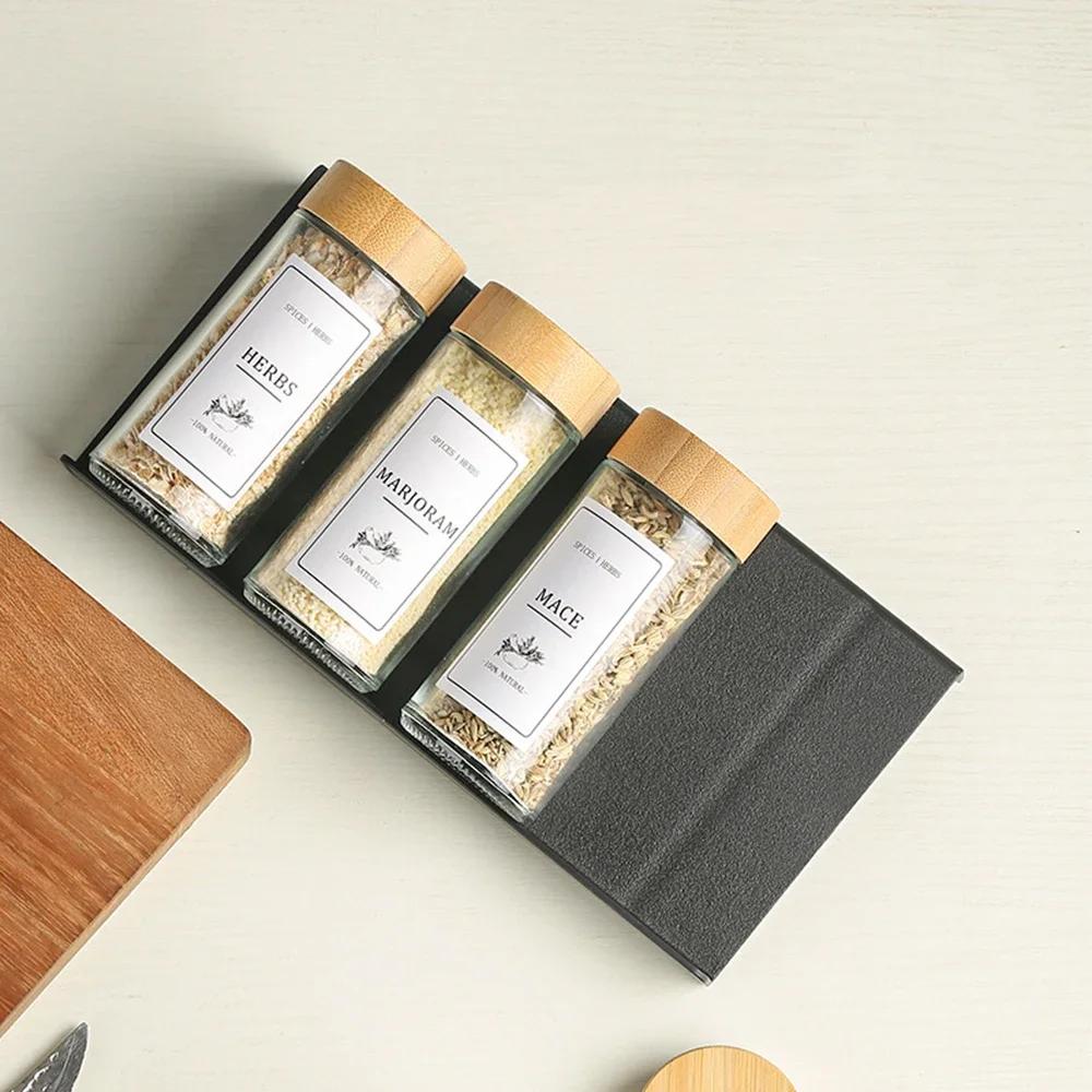 

Simple Small Spice Rack Kitchen Pepper Seasoning Drawer Ladder Drawer Storage Rack Sturdy PP Material Kitchen Storage Supplies