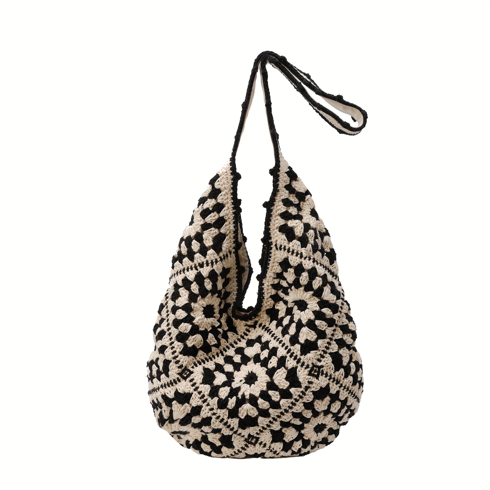

Boho Bags for Women Woven Tote Bag , Spacious Shoulder Bag with Magnetic Closure, Perfect for Casual Outings and Vacation Style белый