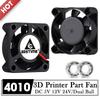 Gdstime 4010 Fan 24V 12V 5V 40mm*10mm Mini PC Case Cooling Fan 4CM Dual Ball Sleeve Cooler Fan for 3D Printer Parts Cooling Fuel Injectors 6