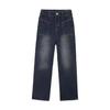 Damen High-Waist Blaue Wide-Leg Jeans - Trendiges Herbstdesign, Slim Fit, Gerader Fall Mopping-Stil