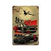 Auto Giapponesi d'Epoca Samurai Poster Latta Metallo Cartello Targhetta Giappone Corse Casa Club Jdm Auto Gtr Anime Luna Decorazione Murale Estetica