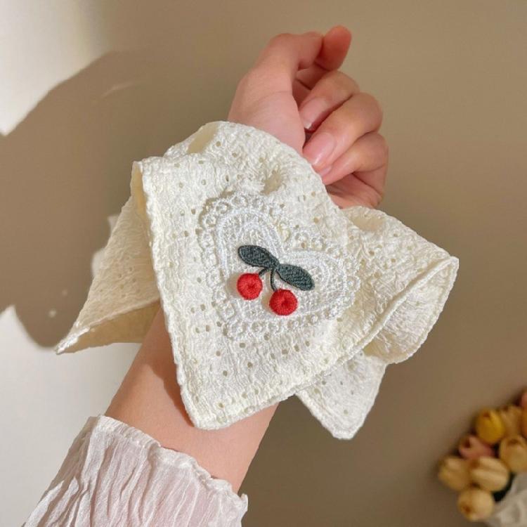 Stylish Cherries Hair Scrunchies Women Adjustable Durability Hair Rings