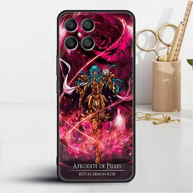 Saint Seiya Anime Case For Honor X8 X8a 90 X9a 8X 70 50 20 Magic5 Pro 9X P60 P50 Black Soft Phone Funda