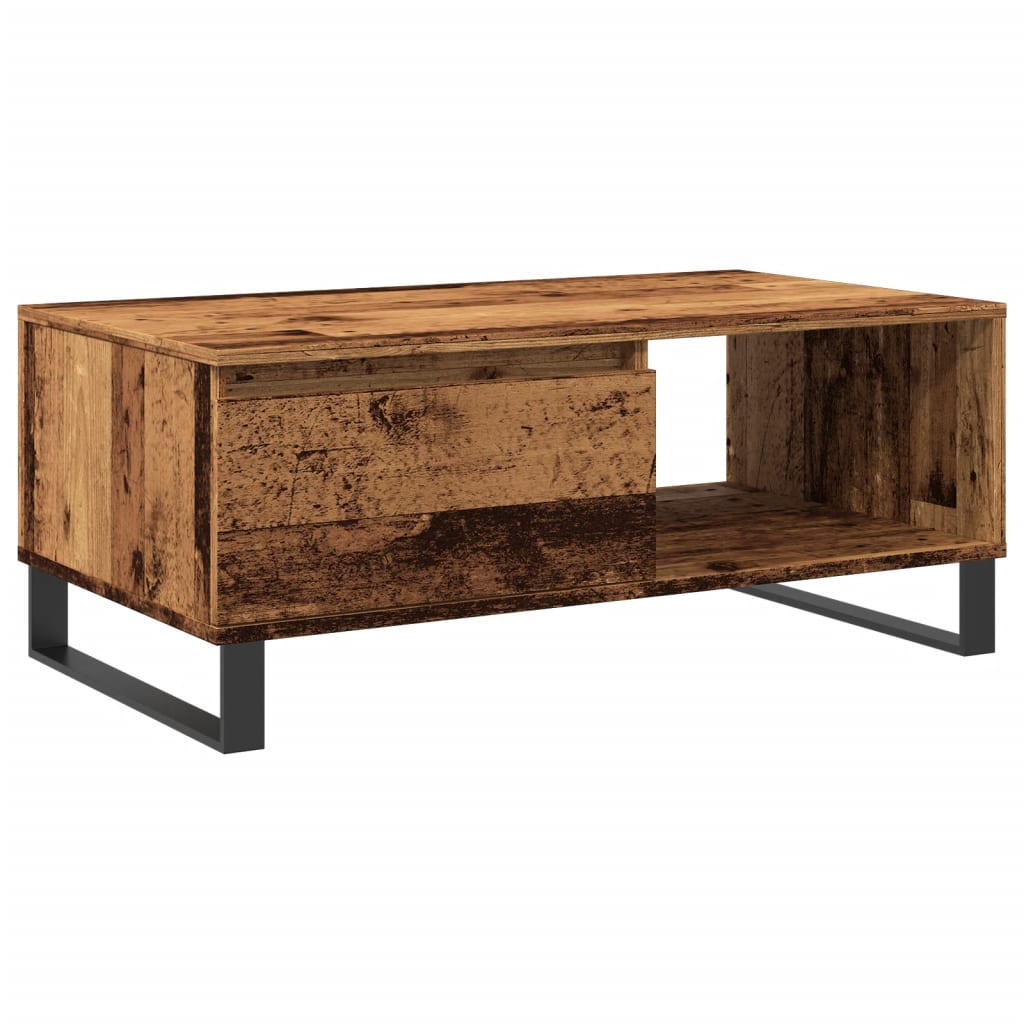Coffee Table Reclaimed Wood Look 90x50x36.5 cm Engineered Wood