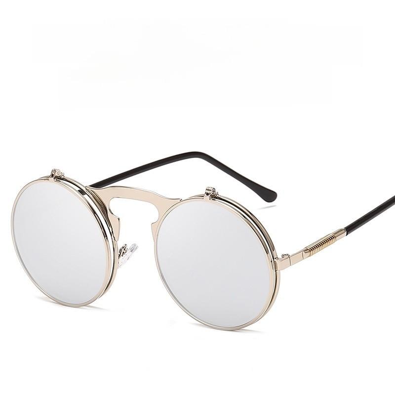 Vintage Steampunk Sun Glasses With Uv400 Protection For Casual Outdoor Events