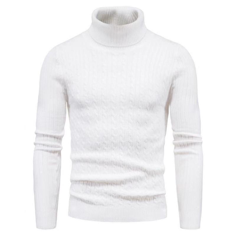 Men’s Slim Fit Mock Neck Pullover Knit Sweater