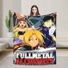Fullmetal Alchemist  Super Soft Blankets  Girls Boys Plush Bedding Throws Pattern Couch Chair Flannel Bedspread Sofa Bed Cover