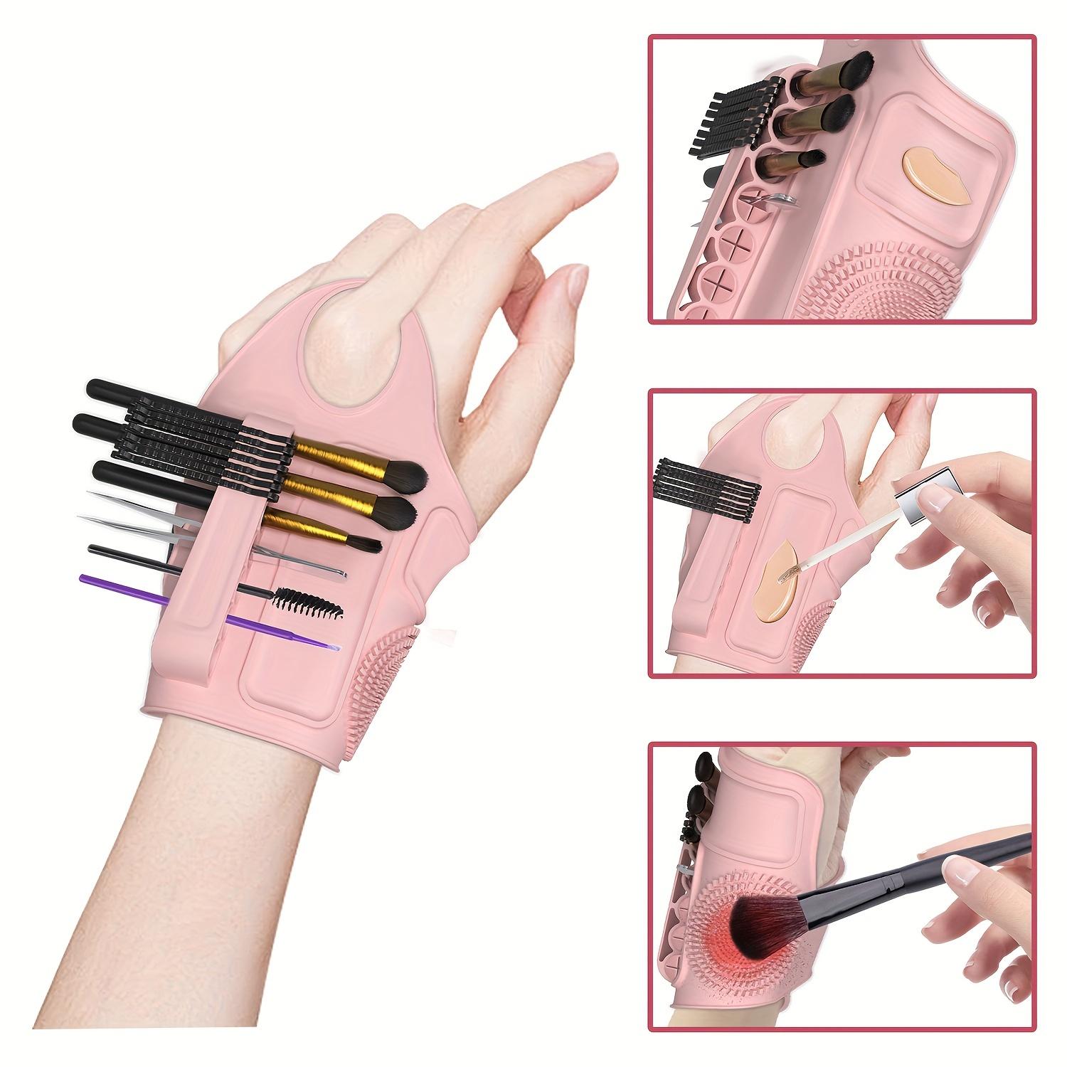 

1PC Silicone Makeup Storage Hand Strap Makeup Accessories Convenient Hand Strap Texture Cleaning Brush Holder Storage