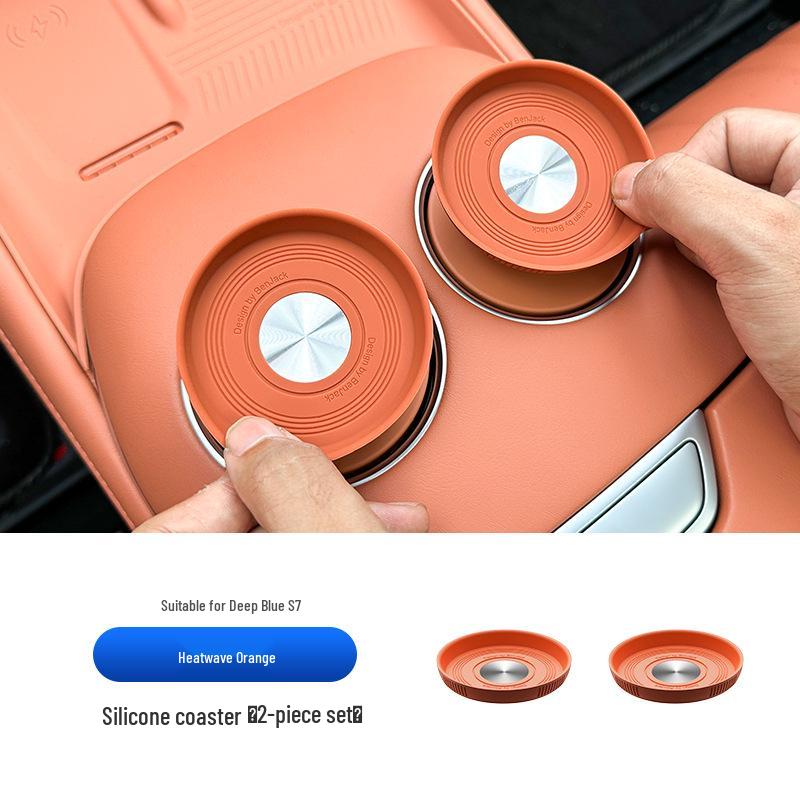 Deep Blue S07/S7 Center Console Silicone Cup Mat & Interior Storage Box Decor
