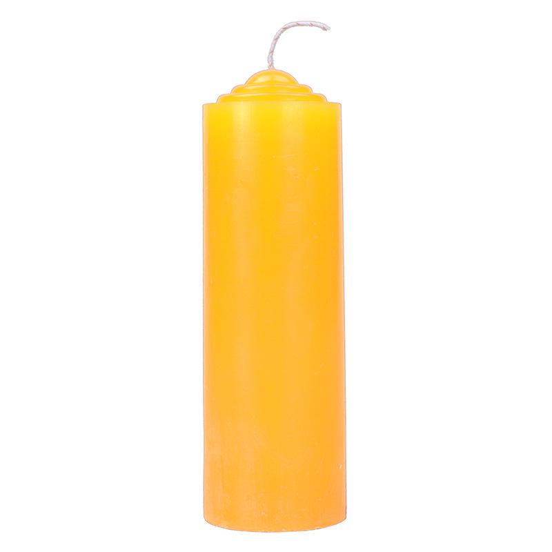 Long-Lasting, Smokeless, Odorless Cylindrical Candles for Power Outages and Festivals in Red, White, Yellow.