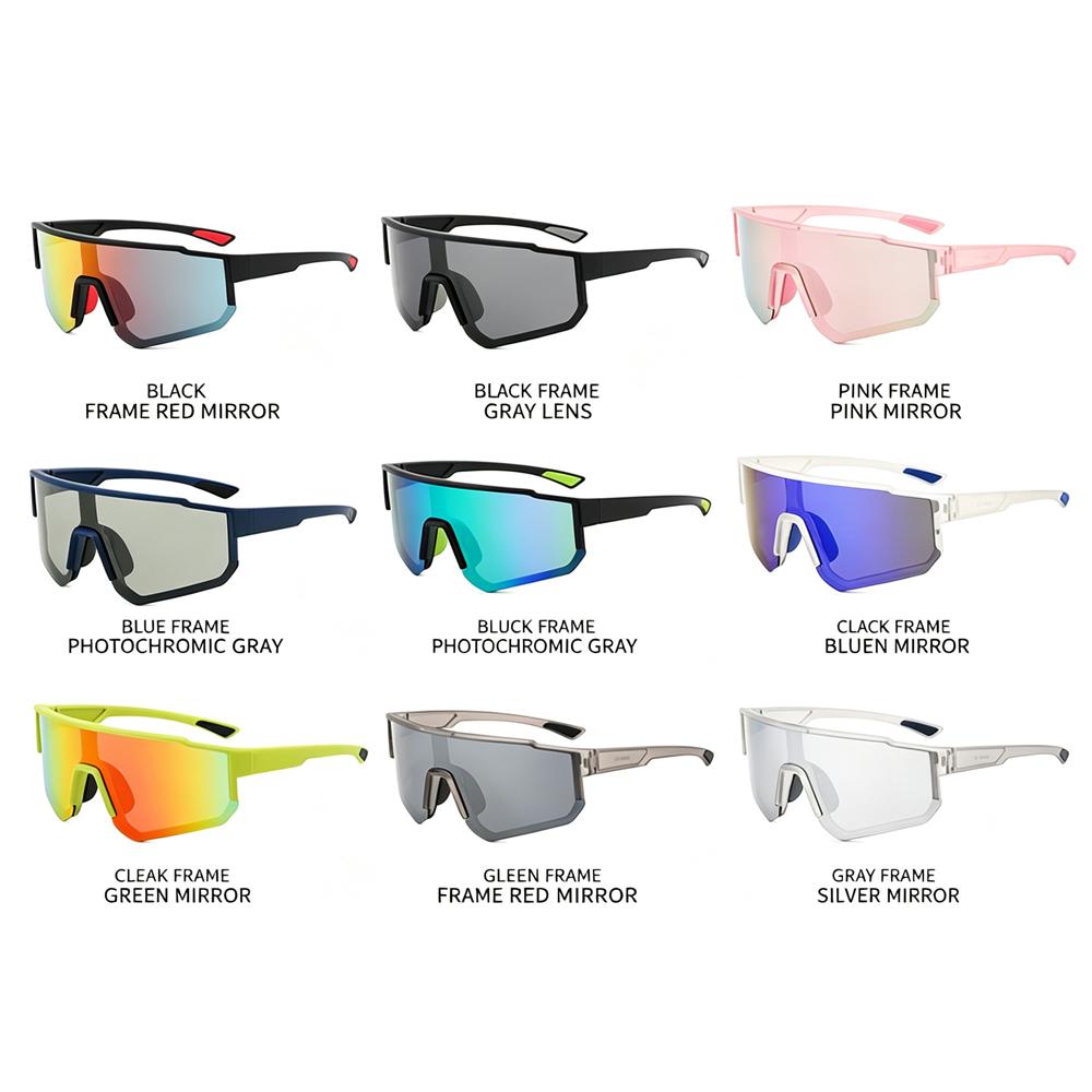 Shield Pink Oversized Sunglasses for Men Women Iridescent Mirror Lens UV400 Wraparound TR90 Sports Sun Glasses Cycling Shades
