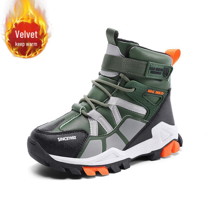 Children s Thickened Warm High-Top Snow Boots for Boys - Cold Protection Cotton Shoes 31