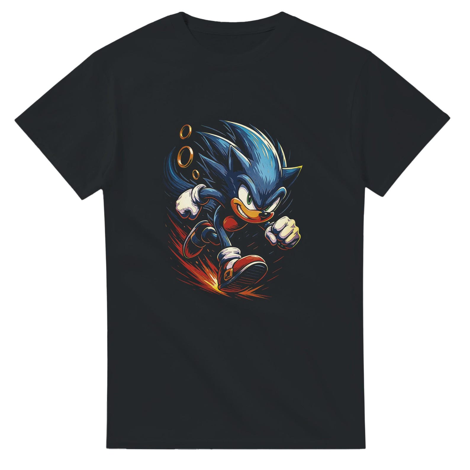 Sonic Halftone Heavyweight Unisex Crewneck T shirt | Gildan® 5000 L