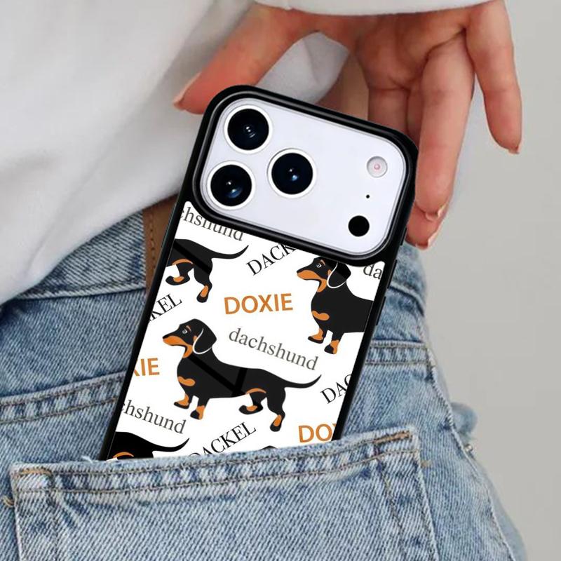 Funny Dachshund Long dog short legs Phone Case for iPhone 16e 15 14 13 12 17 Pro Max Plus Air 17pro Cover Coque