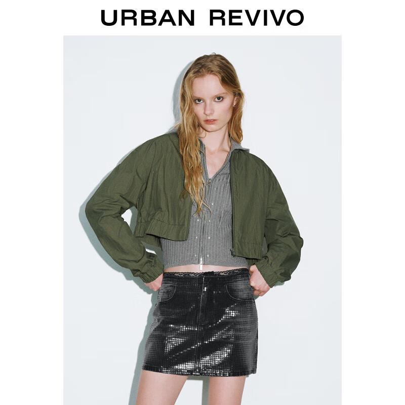 

UR 2025 Spring Women s Casual Loose Zip Jacket S
