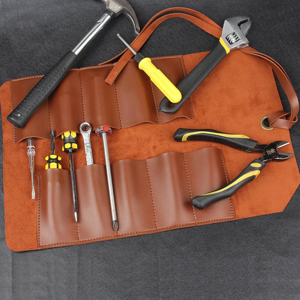 Roll Up Tool Pouch Hardware Repair Tool Bag Multifunctional PVC Folding Organizer for Home Car Maint
