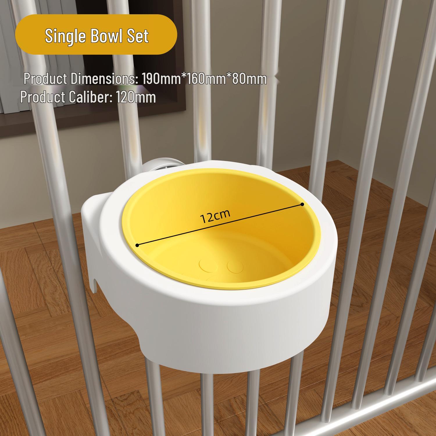 Huasu Hanging Slanted Pet Bowl with Cage Attachment