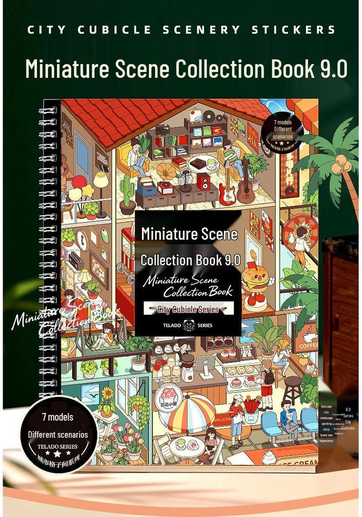 Tirado Miniature Scene Sticker Book 9.0: Fun 3D Cartoon Landscape & House Stickers