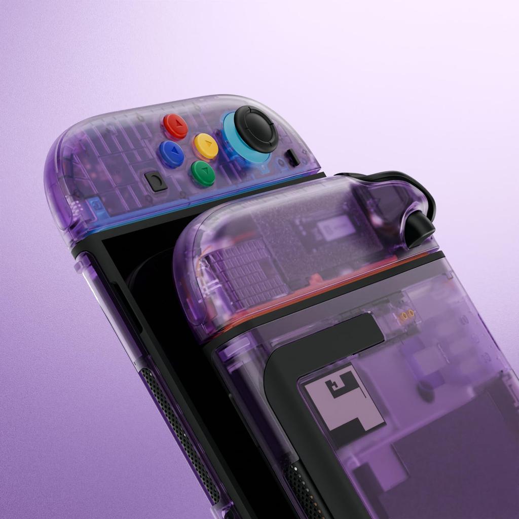 eXtremeRate DIY Replacement Shell Buttons for Nintendo Switch Custom Console Back Plate Controller Faceplate Decoration Strip with ABXY Directional
