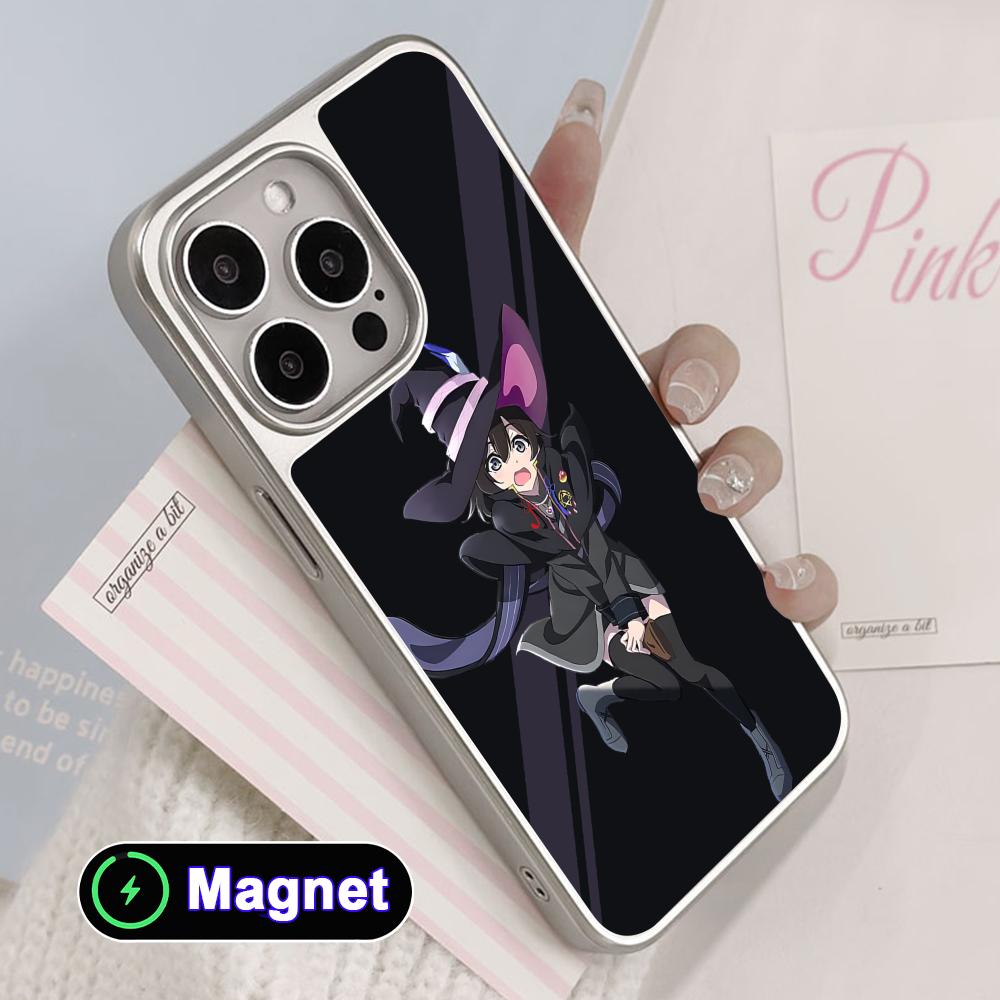Wandering Witch Saya Phone Case for iPhone 17 16 15 14 13 12 11 Air Pro Max Plus Electroplated Silver Magsafe Cover
