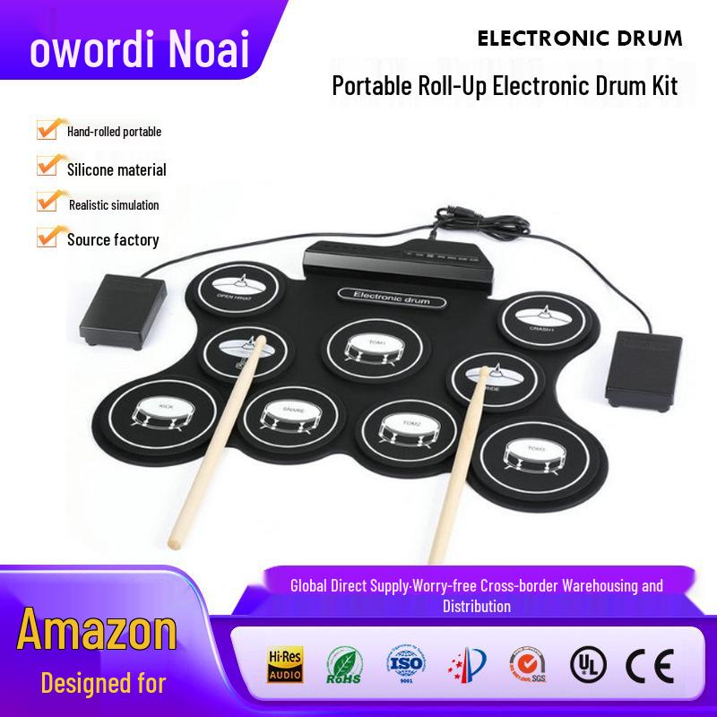 

Portable Electronic Jazz Drum Kit for Kids: Hand-Rolled Practice Set to Inspire Interest in Playing at Home. Consultation 1